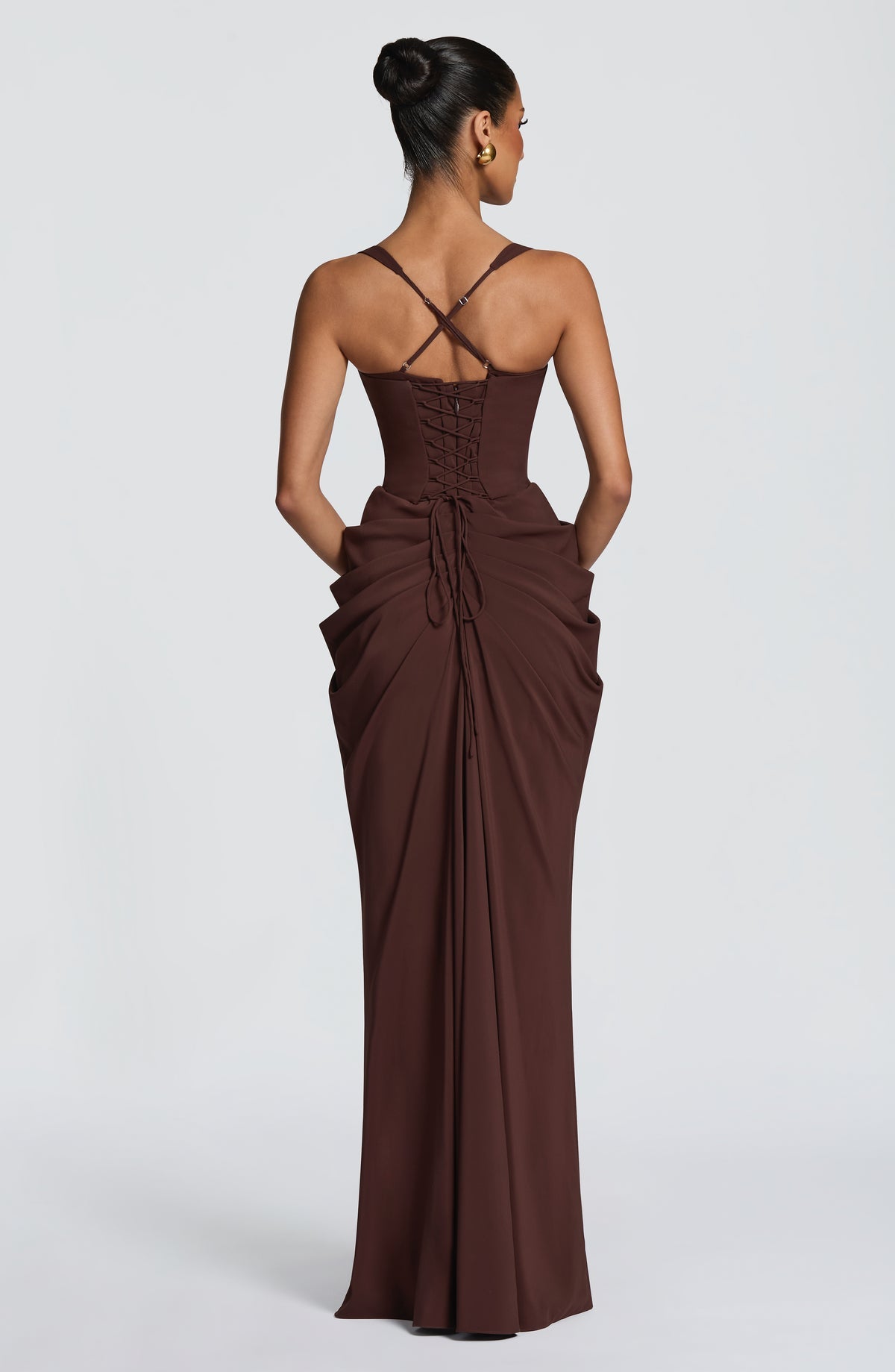 Robe longue Lucille — Prune — vue 2