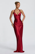 Robe longue Ophelia — Rouge profond