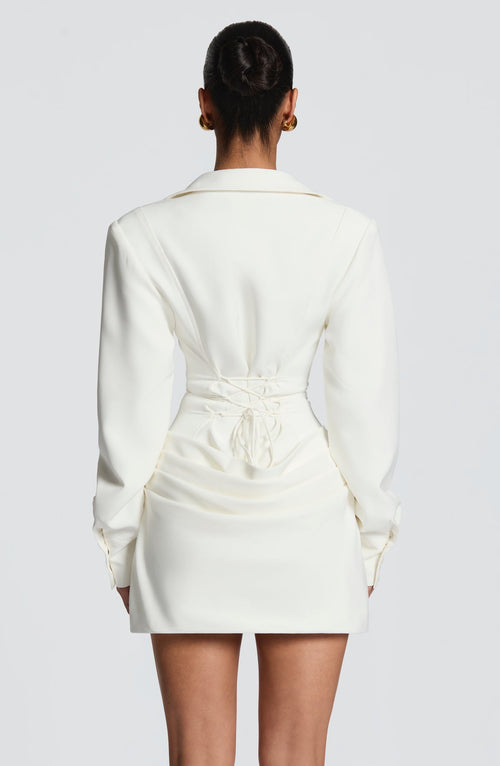 Robe courte Brietta — Ivoire — vue 2