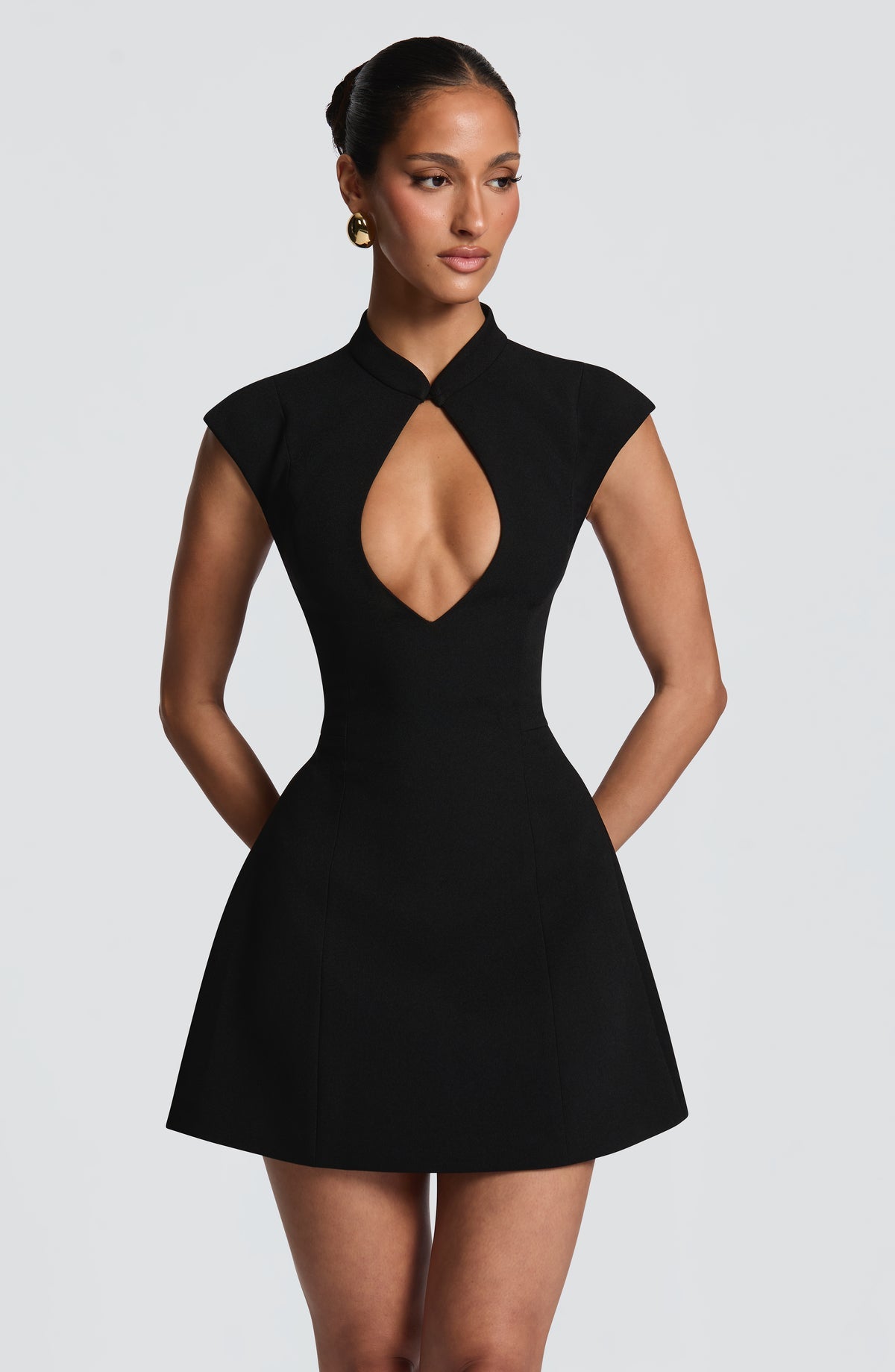 Robe courte Sakura — Noir