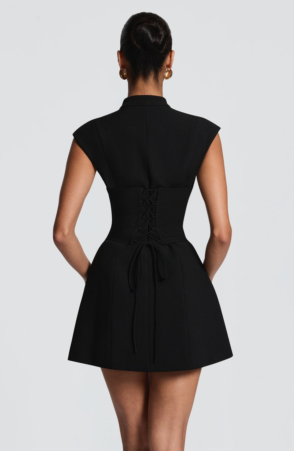 Robe courte Sakura — Noir — vue 2