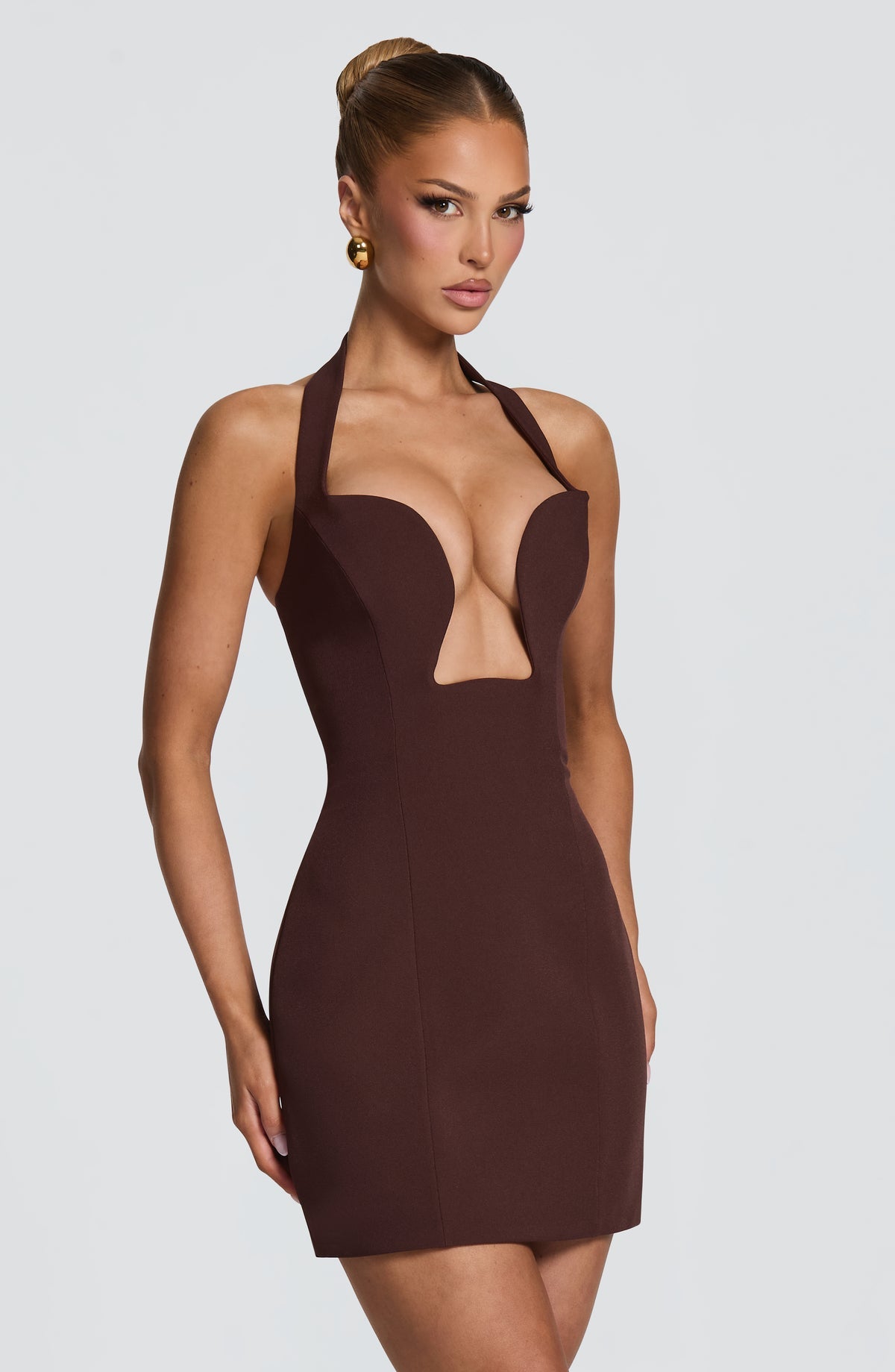 Robe courte Charlotte — Prune — vue 3