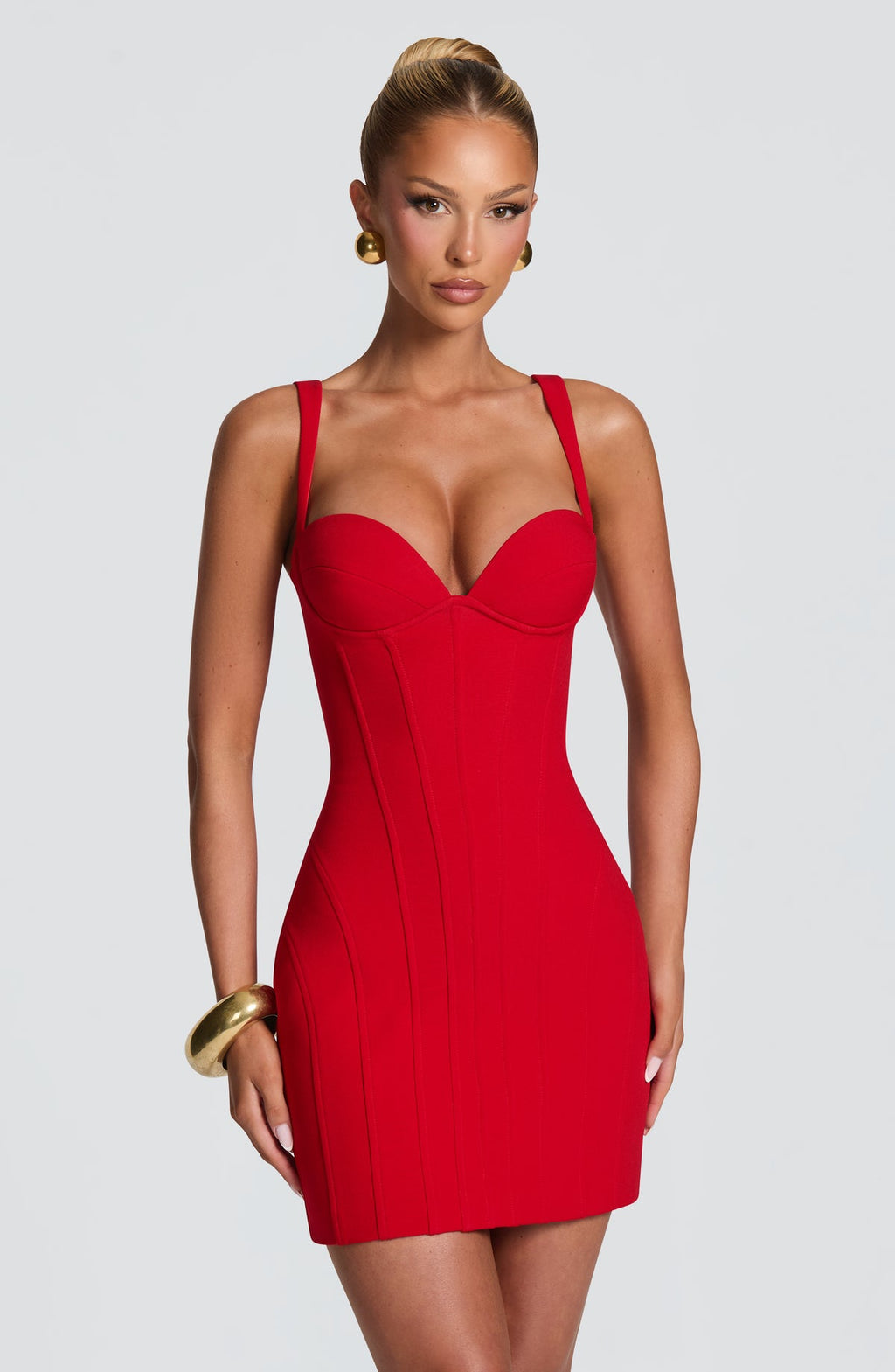 Robe courte Pareesa — Rouge