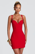 Robe courte Pareesa — Rouge