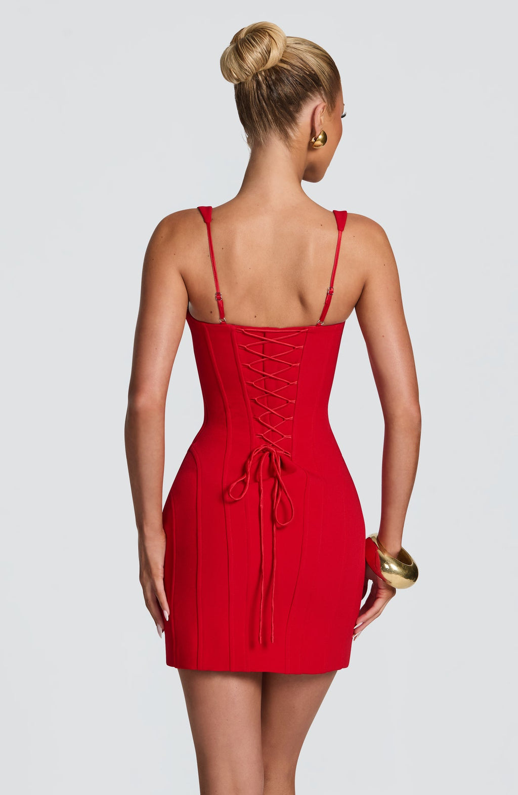 Robe courte Pareesa — Rouge — vue 2