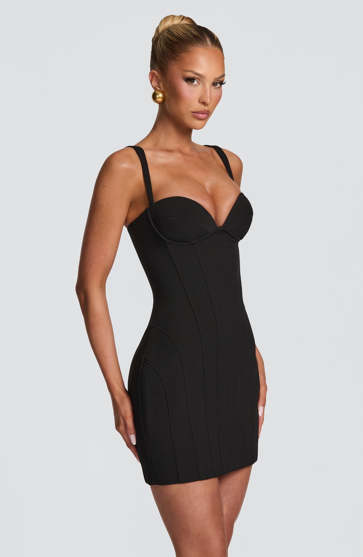 Robe courte Pareesa — Noir — vue 3