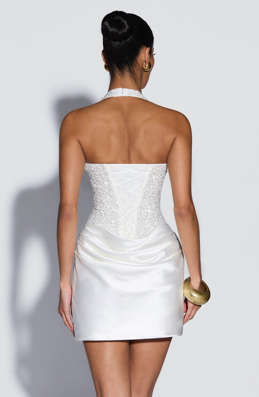 Robe courte Adessa — Ivoire — vue 2