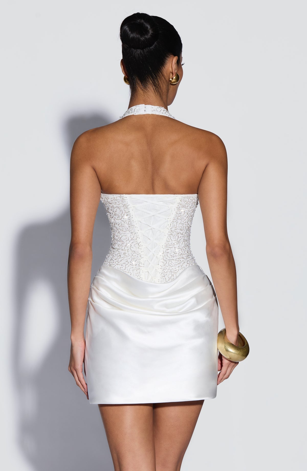 Robe courte Adessa — Ivoire — vue 2