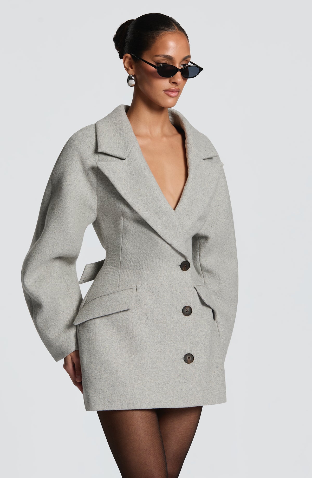 Robe Dylan Blazer — Gris clair — vue 5