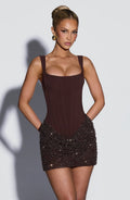 Robe courte Yeona — Prune