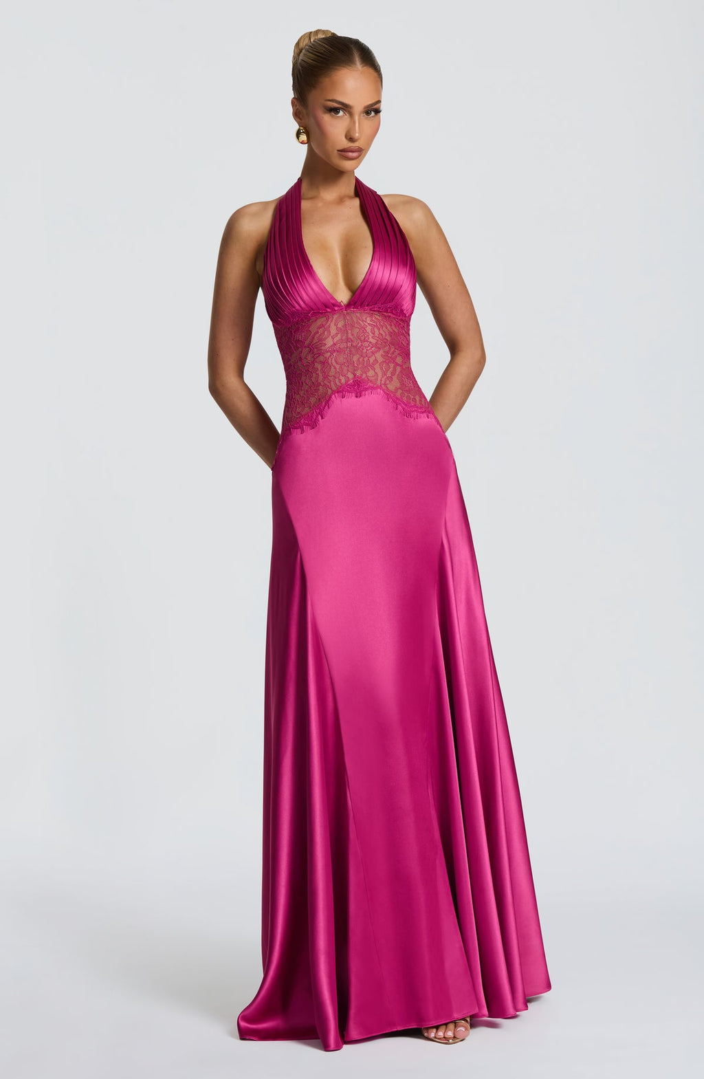 Robe longue Virella — Fuchsia