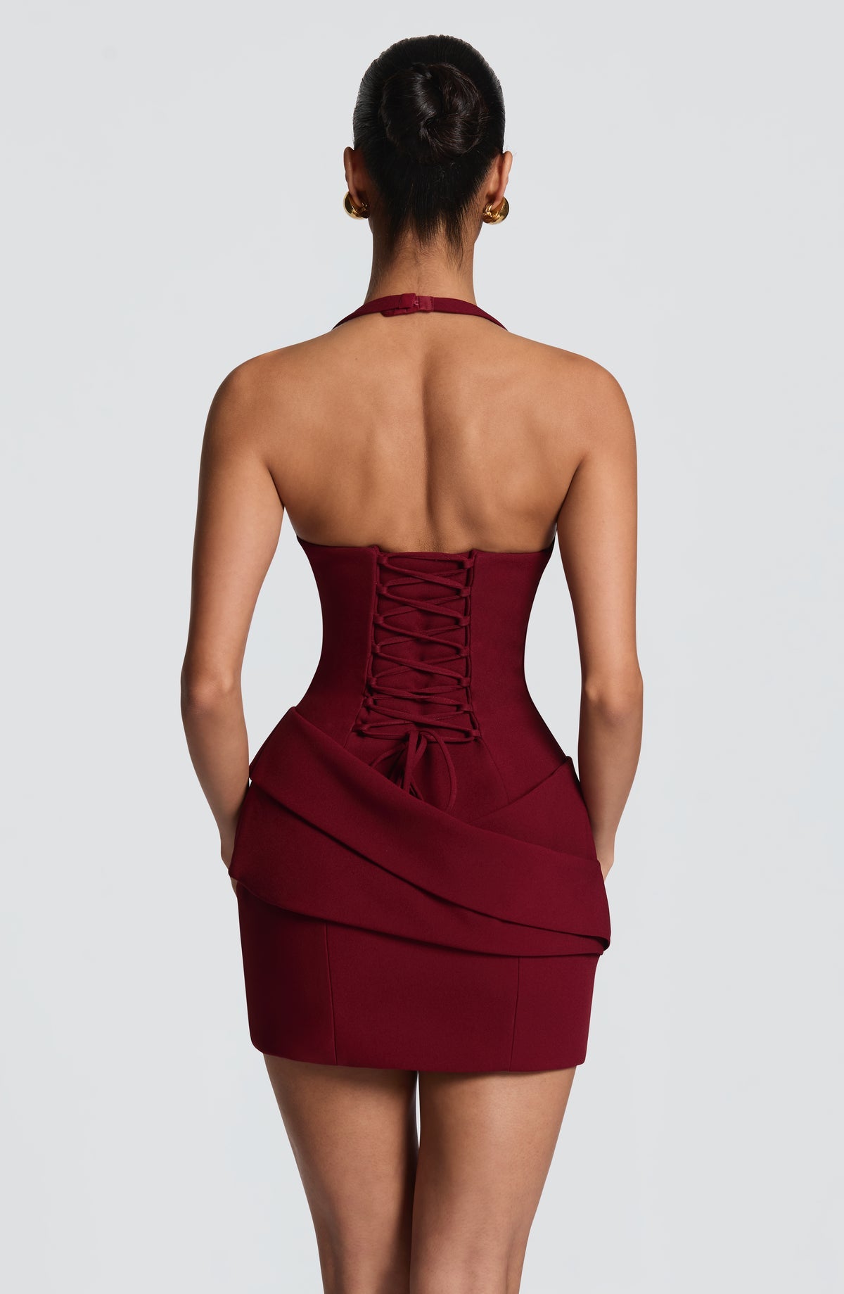 Robe courte Adaline — Bordeaux — vue 2