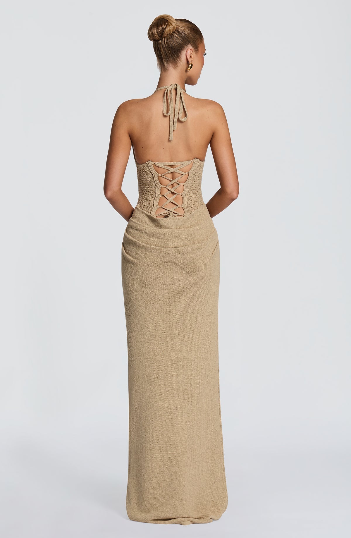 Robe longue Neeka — Beige — vue 3