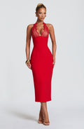 Robe midi Fiorenza — Rouge