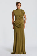 Robe longue Mireya — Deep Olive