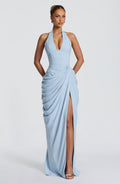 Robe longue Minette — Bleu glacier
