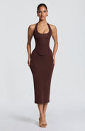 Robe midi Roberta — Prune