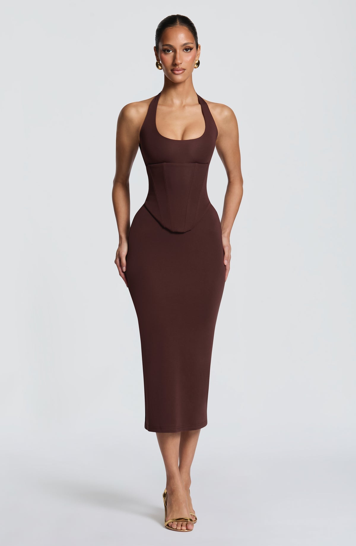 Robe midi Roberta — Prune