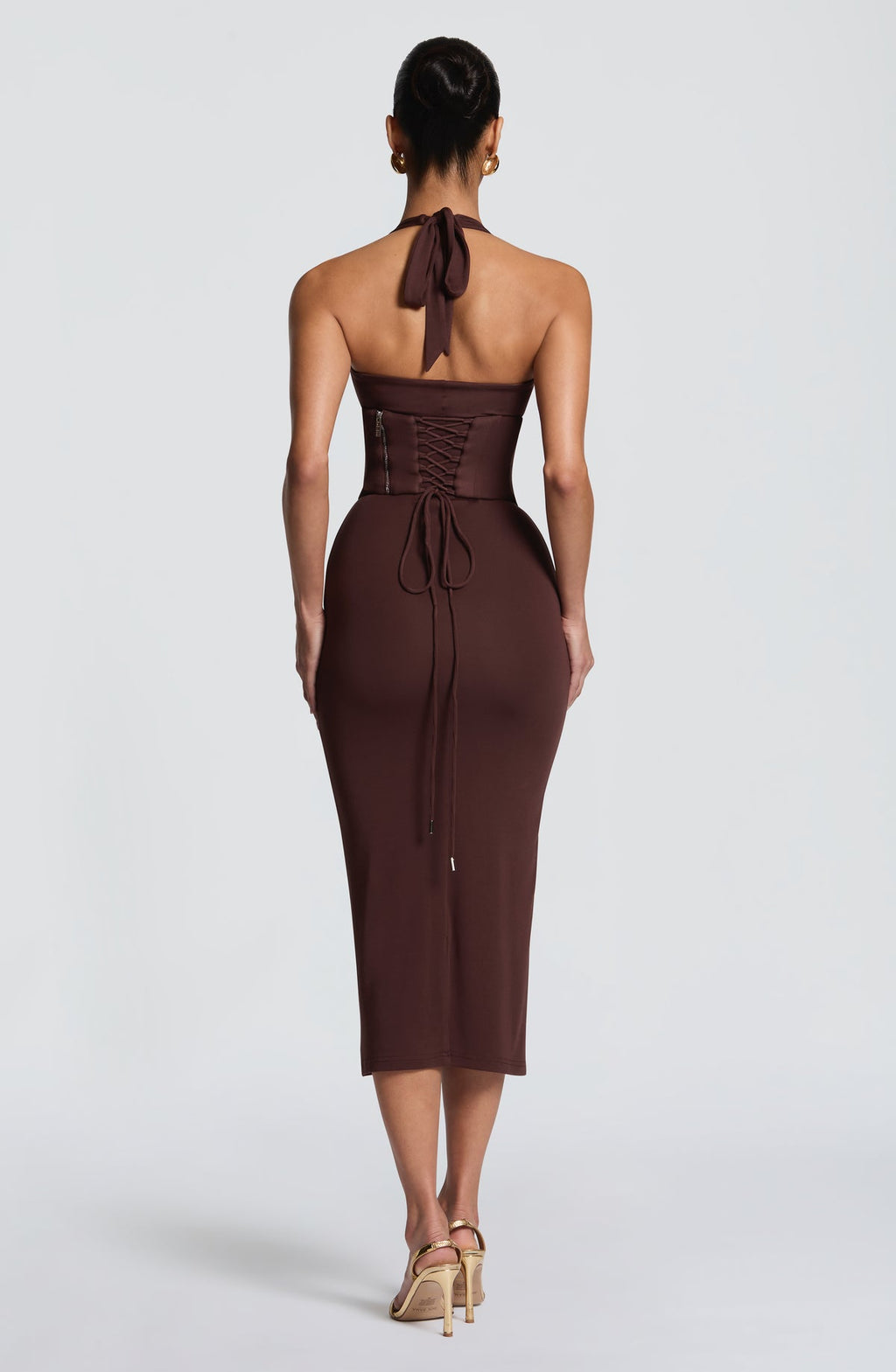 Robe midi Roberta — Prune — vue 2