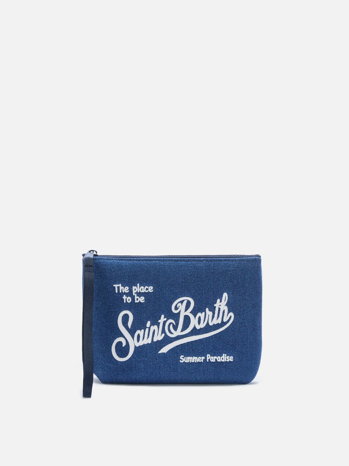 MC2 Saint Barth denim-effect Aline pouch — Dark blue