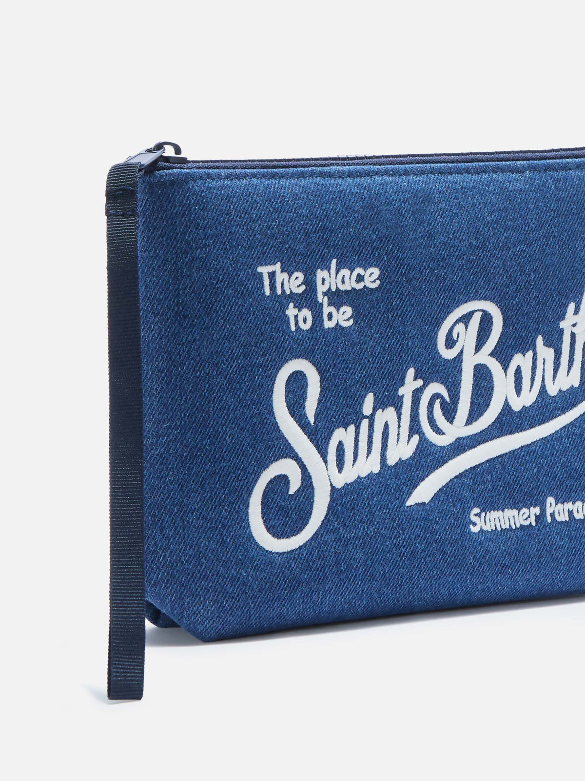 MC2 Saint Barth denim-effect Aline pouch — Dark blue — view 2