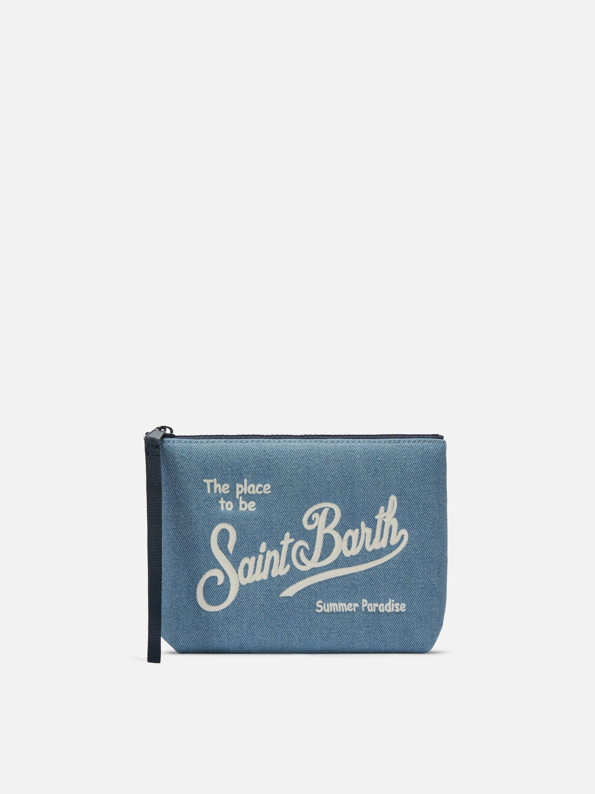 MC2 Saint Barth denim-effect Aline pouch — Blue