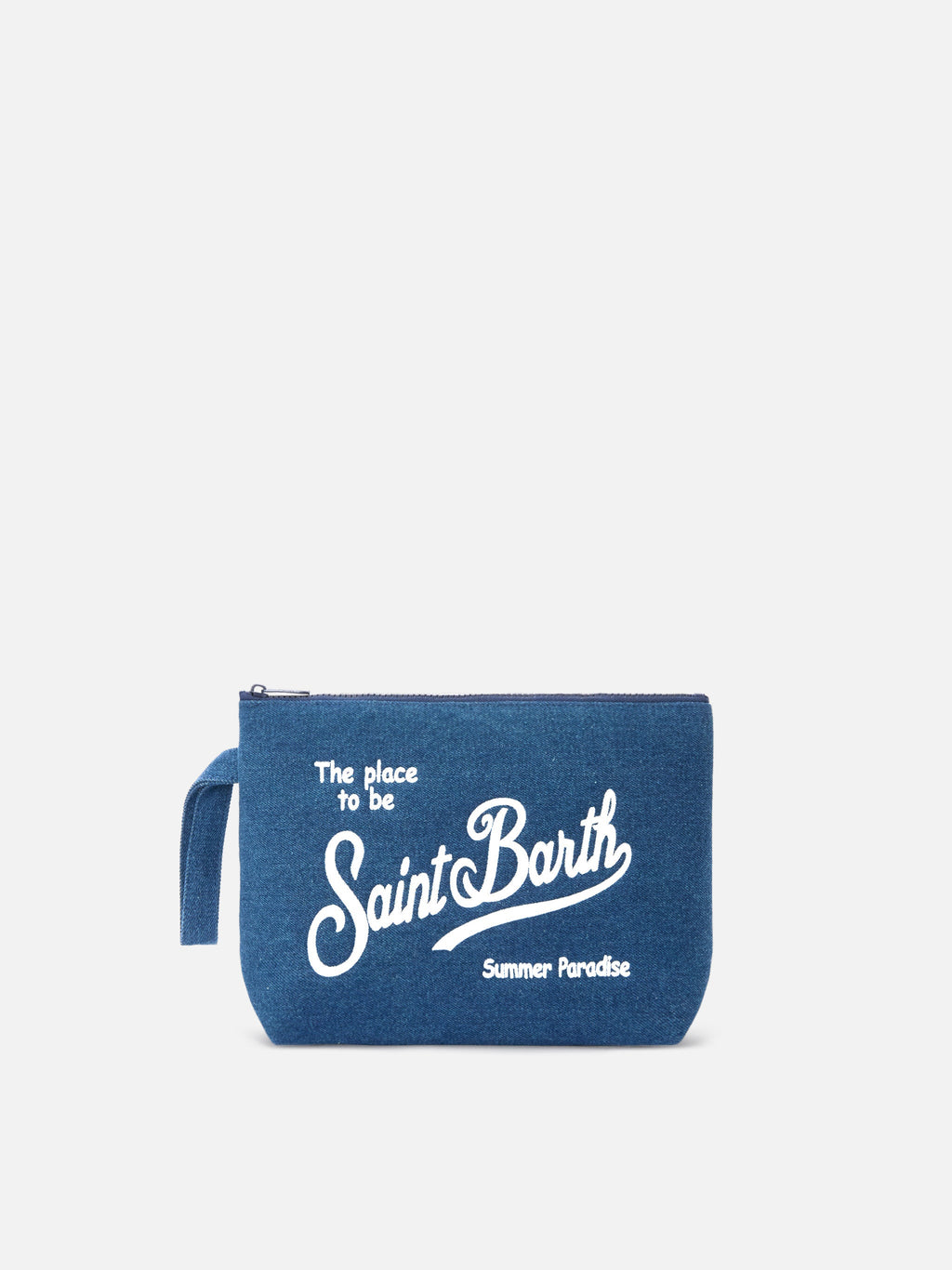 MC2 Saint Barth denim Aline pouch — Dark blue