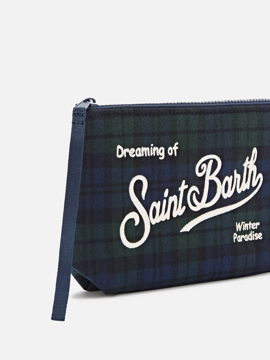 MC2 Saint Barth wool blend Aline pouch — Green tartan — view 2