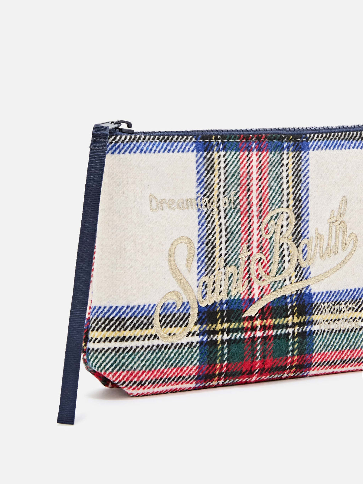 MC2 Saint Barth wool blend Aline pouch — Multicolour tartan — view 2