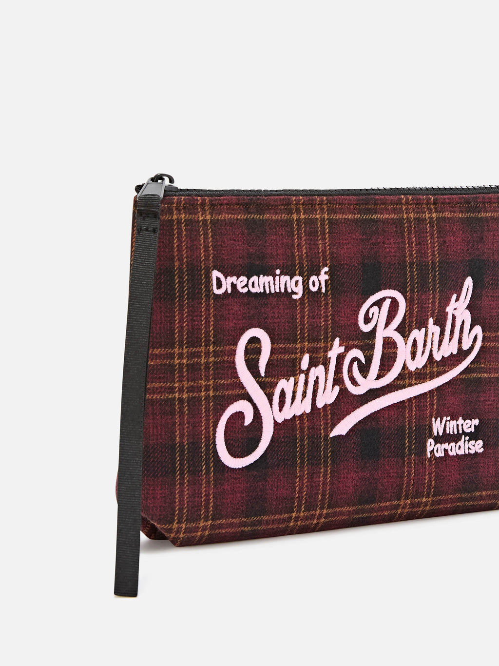 MC2 Saint Barth wool blend Aline pouch — Red tartan — view 2