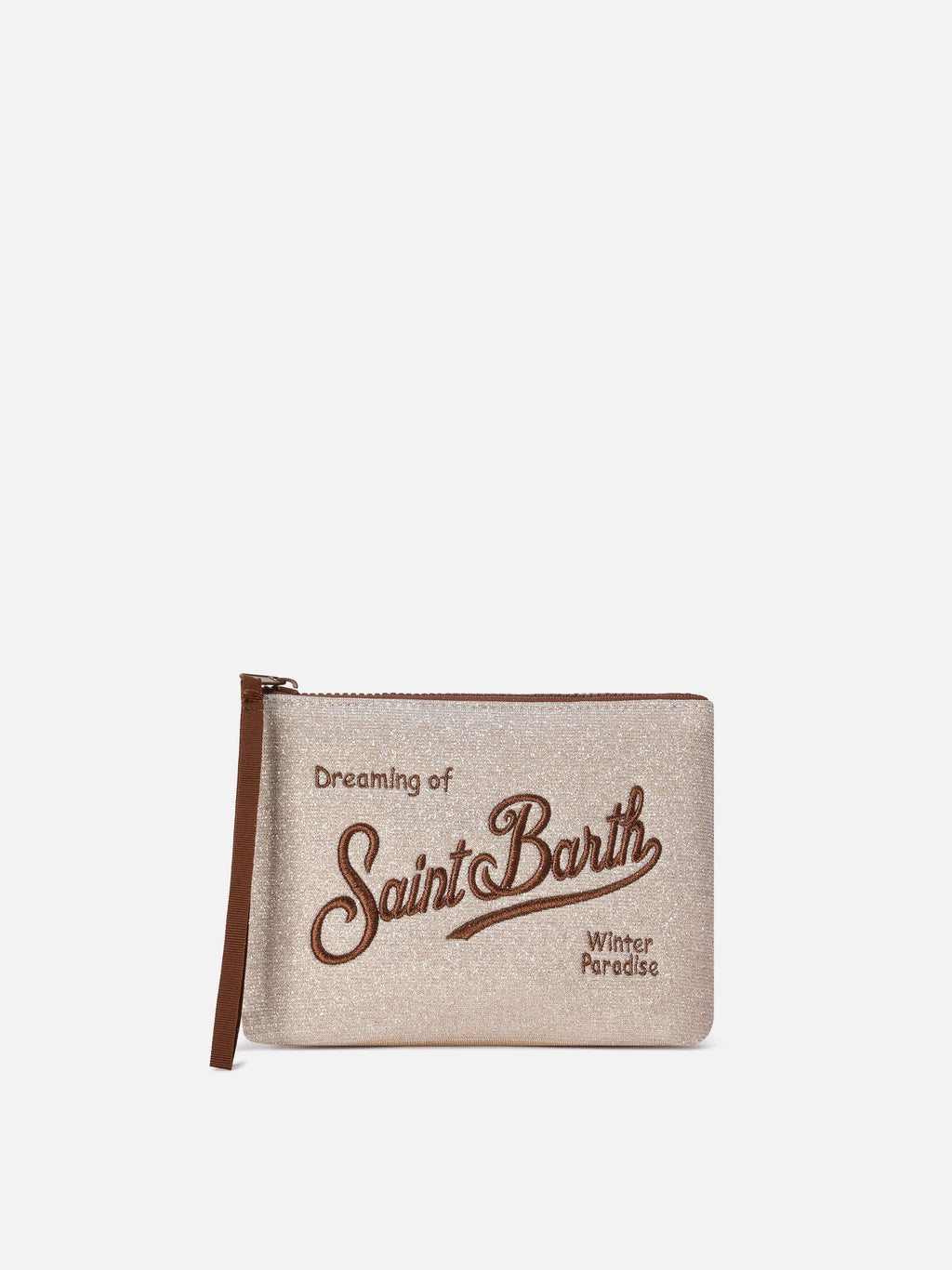 MC2 Saint Barth lurex Aline pouch — Beige