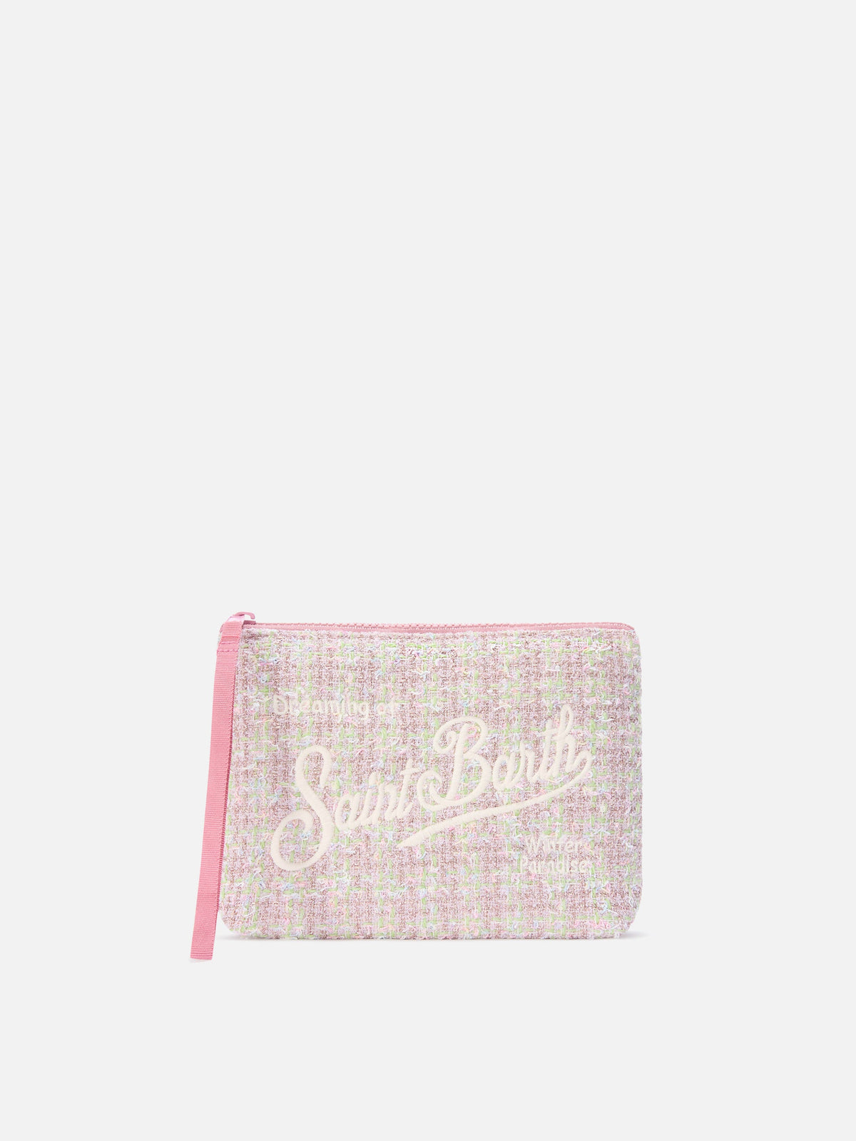 MC2 Saint Barth tweed Aline pouch — Pink