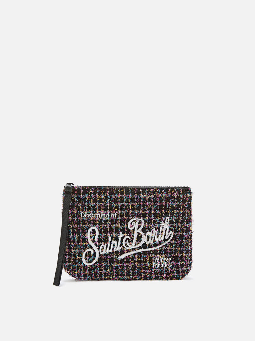 MC2 Saint Barth tweed Aline pouch — Black