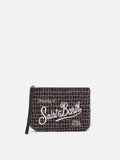 MC2 Saint Barth tweed Aline pouch — Black