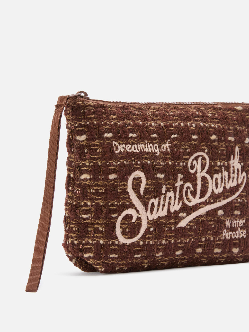 MC2 Saint Barth tweed Aline pouch — Brown — view 2