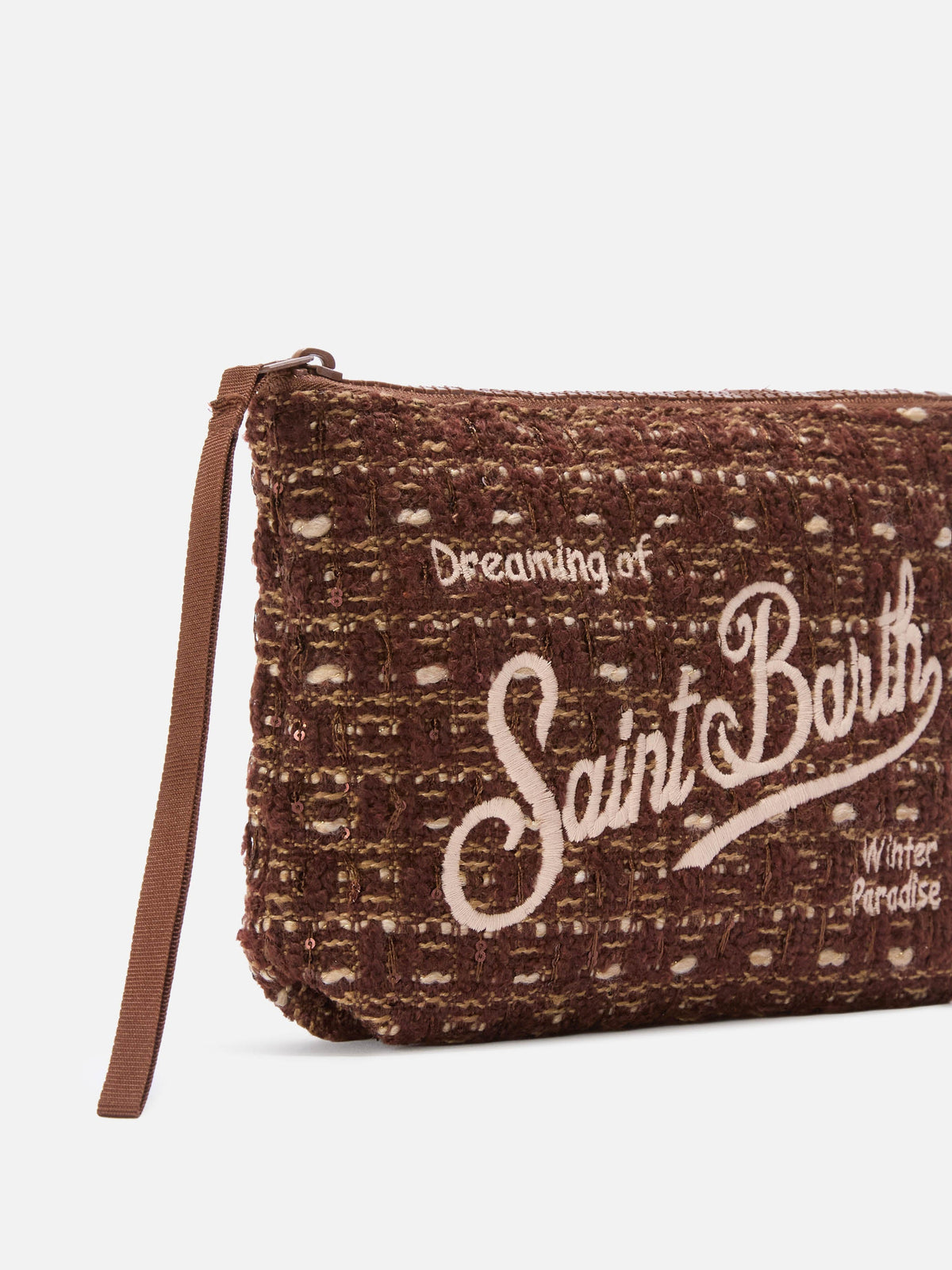 MC2 Saint Barth tweed Aline pouch — Brown — view 2