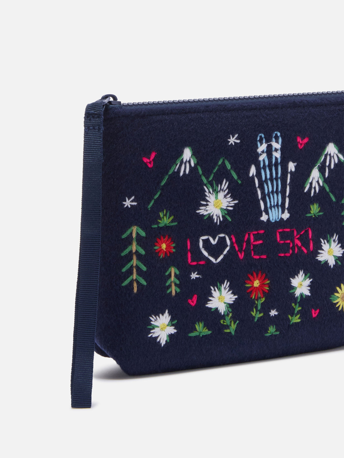 MC2 Saint Barth felt Aline pouch — Flowers and hearts — view 2