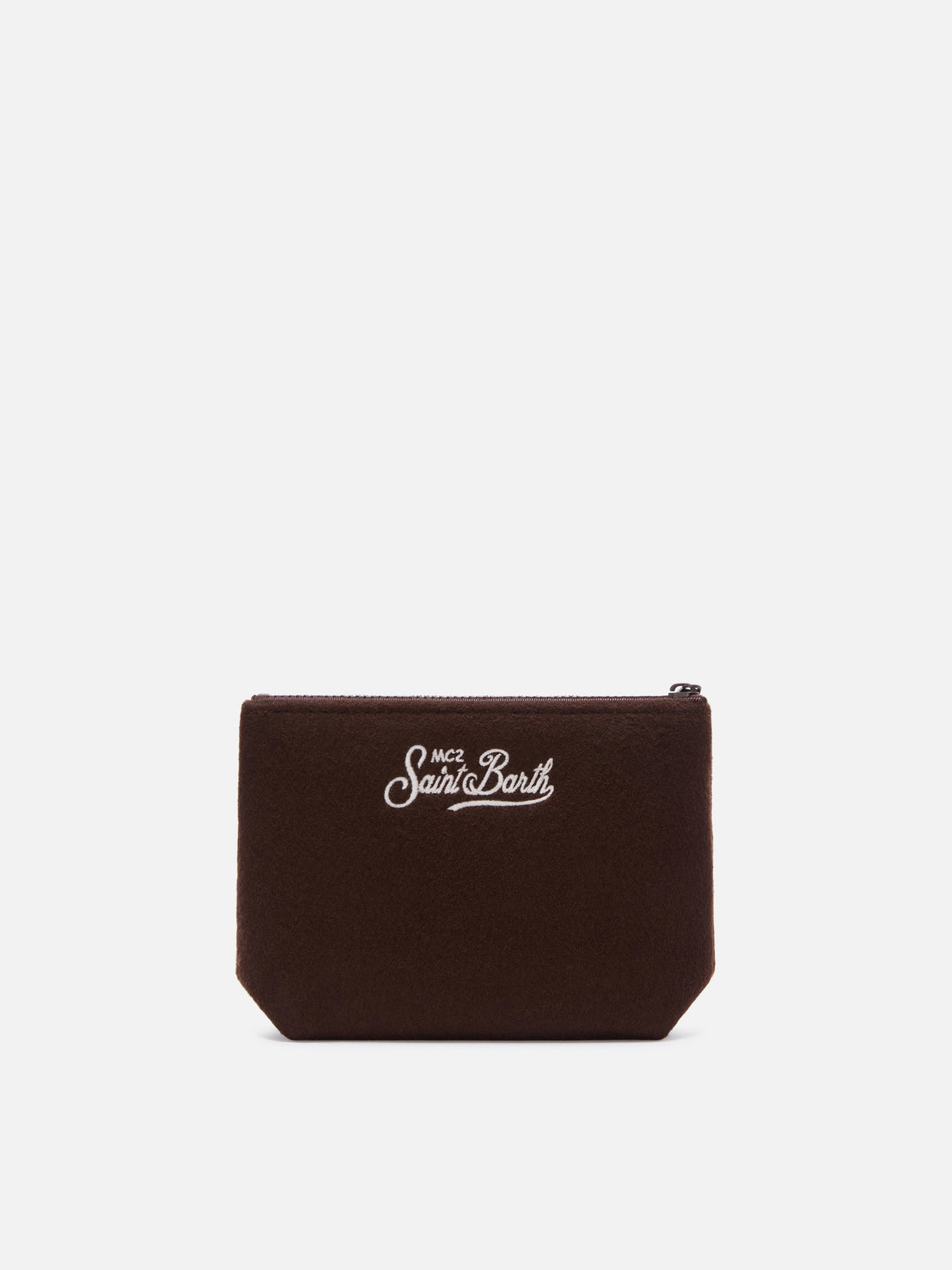 MC2 Saint Barth felt Aline pouch — Embroidered mountain — view 3