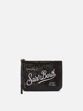 MC2 Saint Barth velvet Aline pouch with sequins — Black