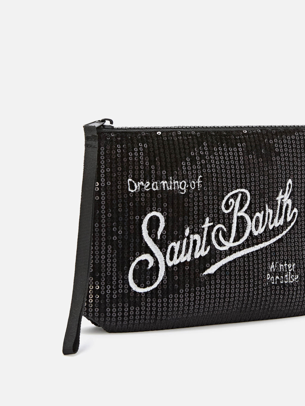MC2 Saint Barth velvet Aline pouch with sequins — Black — view 2