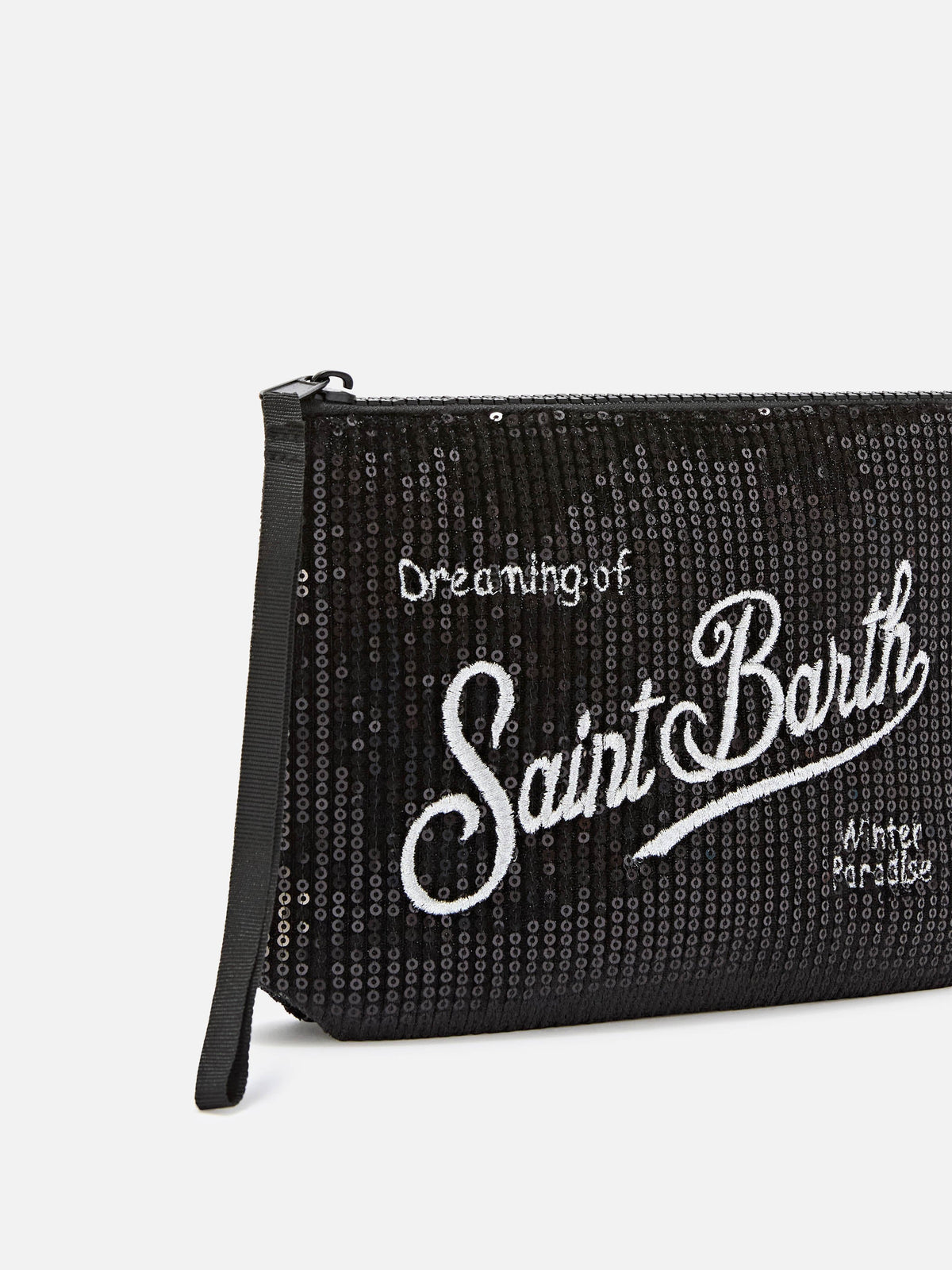 MC2 Saint Barth velvet Aline pouch with sequins — Black — view 2