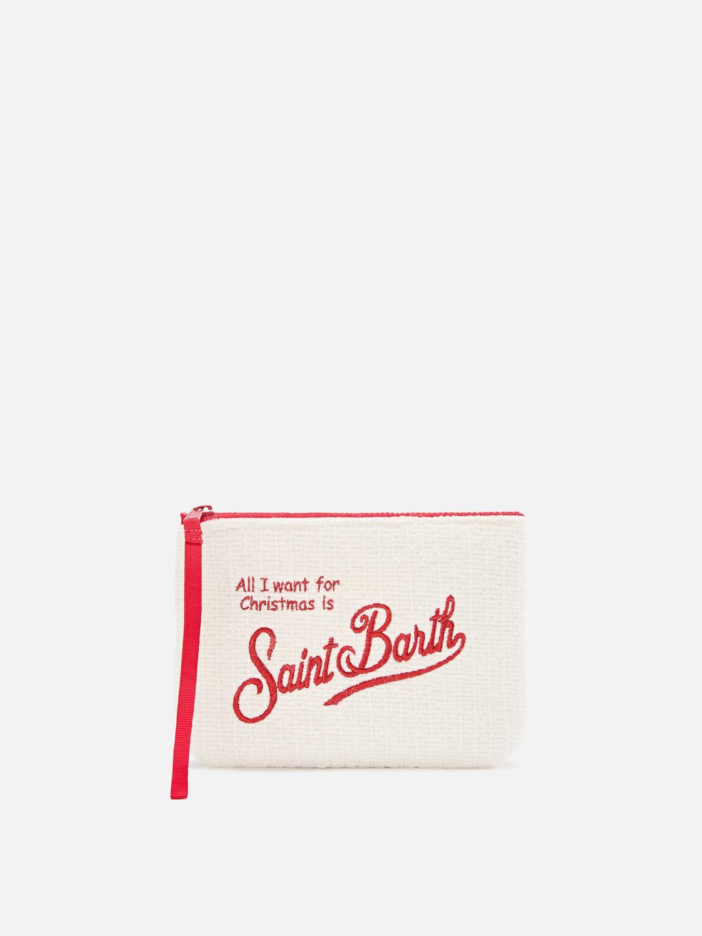 MC2 Saint Barth knit Aline pouch — Merry Christmas