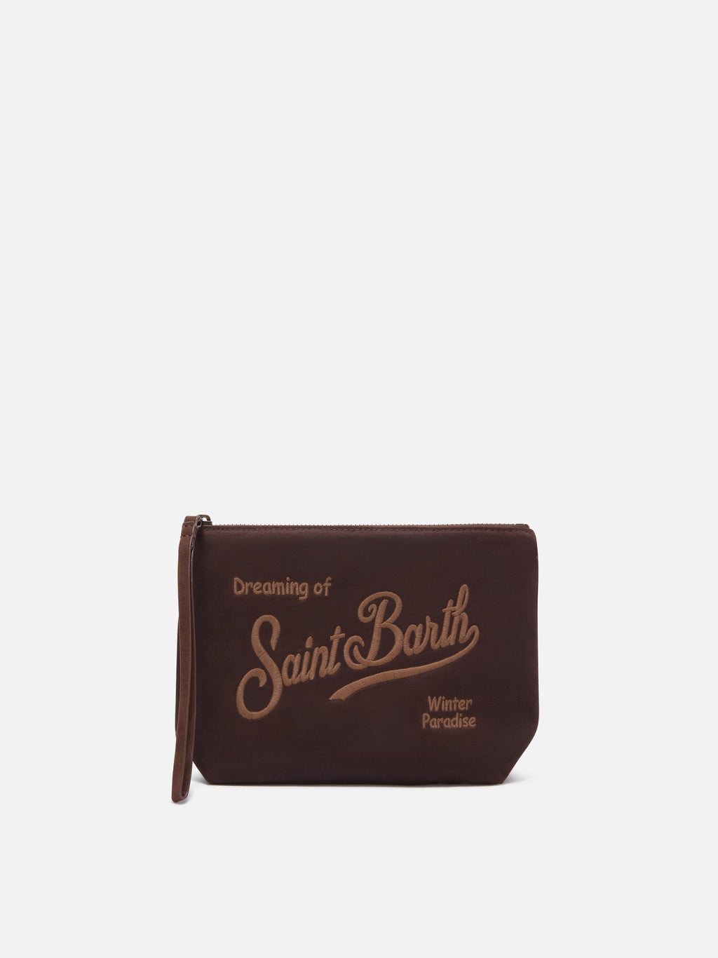 Pochette Aline cirée MC2 Saint Barth — Marron