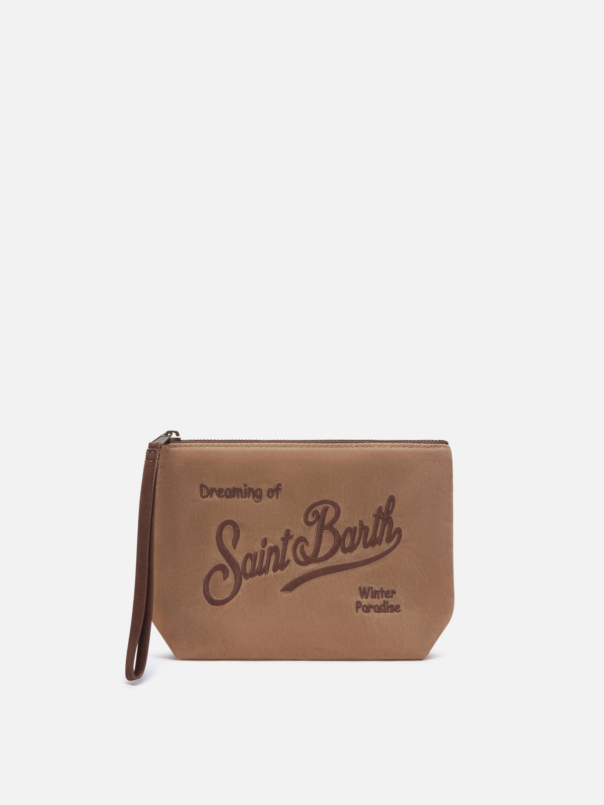 MC2 Saint Barth waxed Aline pouch — Hazelnut