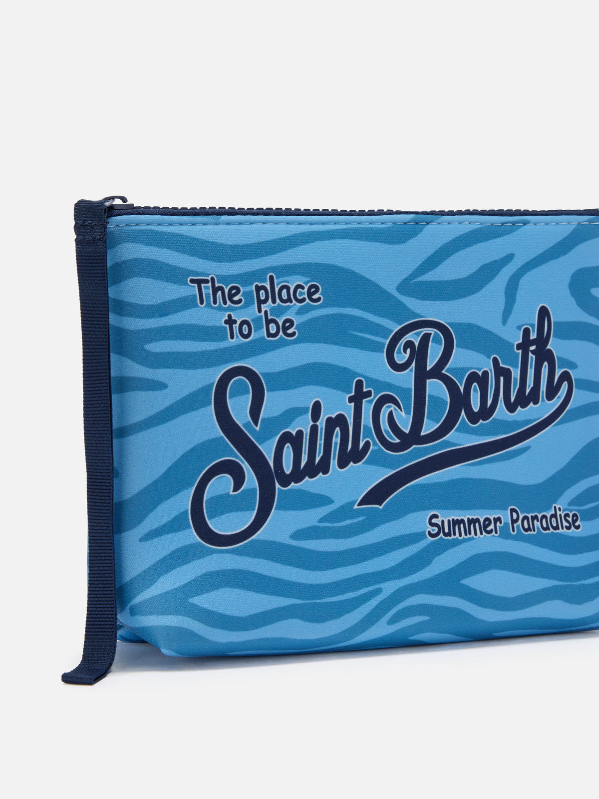 MC2 Saint Barth scuba Aline pouch — Light blue zebra — view 2