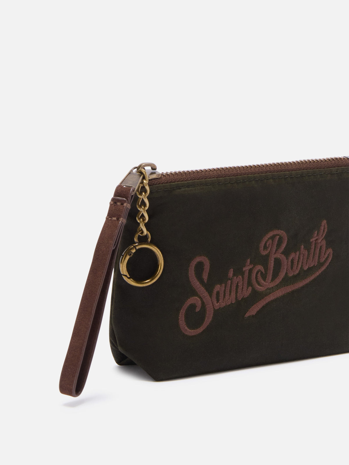 MC2 Saint Barth waxed Mini Aline pouch — Military green — view 2