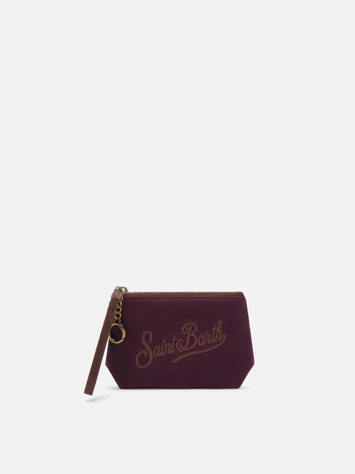 MC2 Saint Barth waxed Mini Aline pouch — Burgundy