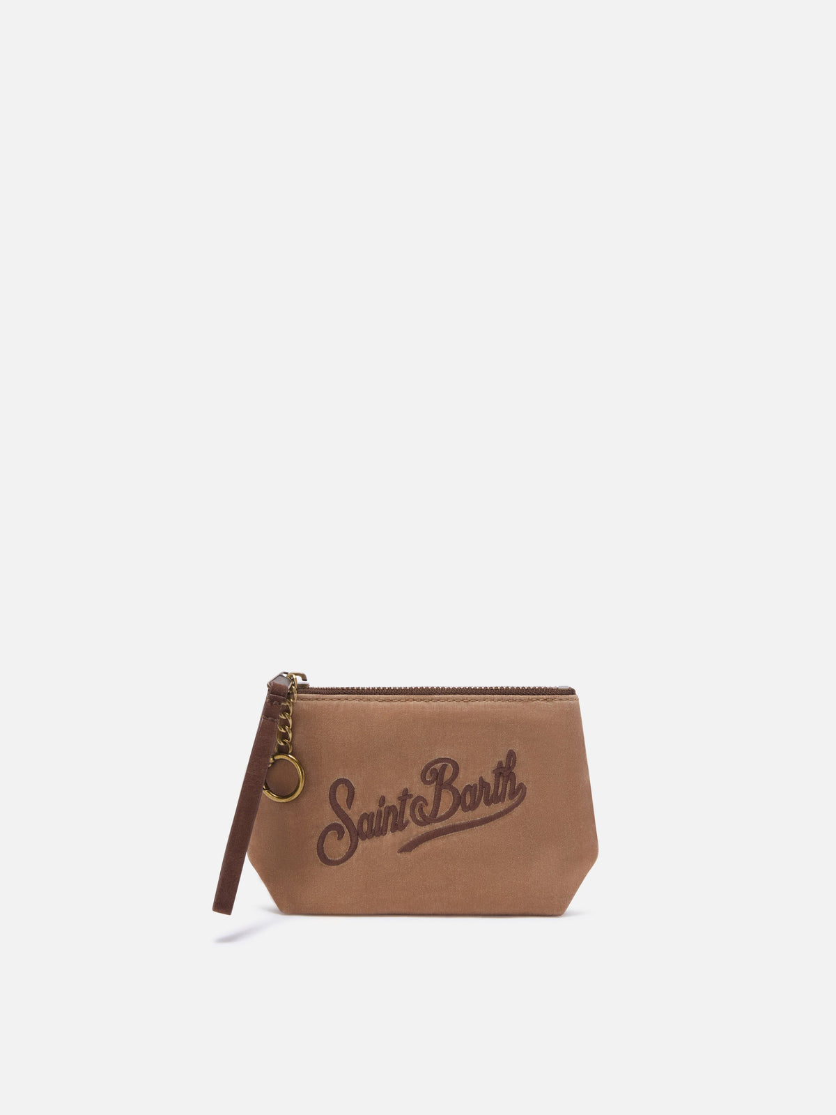 MC2 Saint Barth waxed Mini Aline pouch — Hazelnut