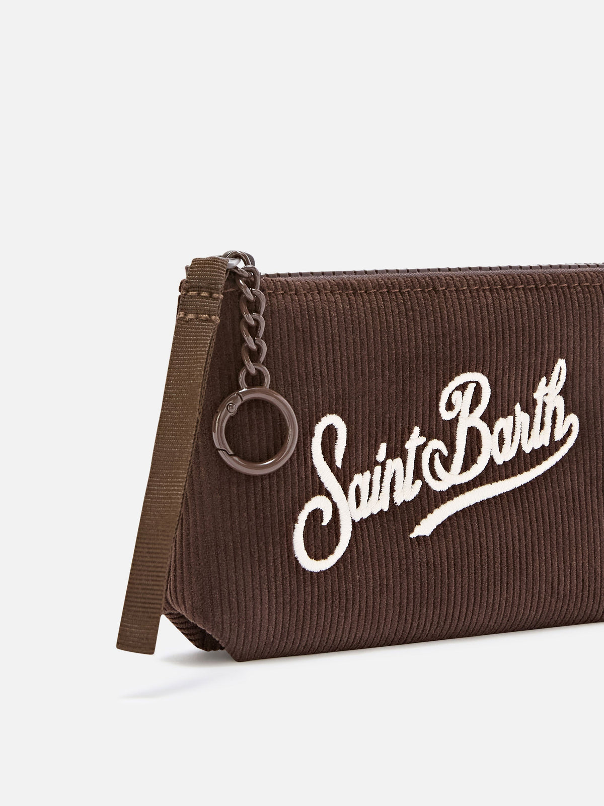 MC2 Saint Barth corduroy Mini Aline pouch — Brown — view 2