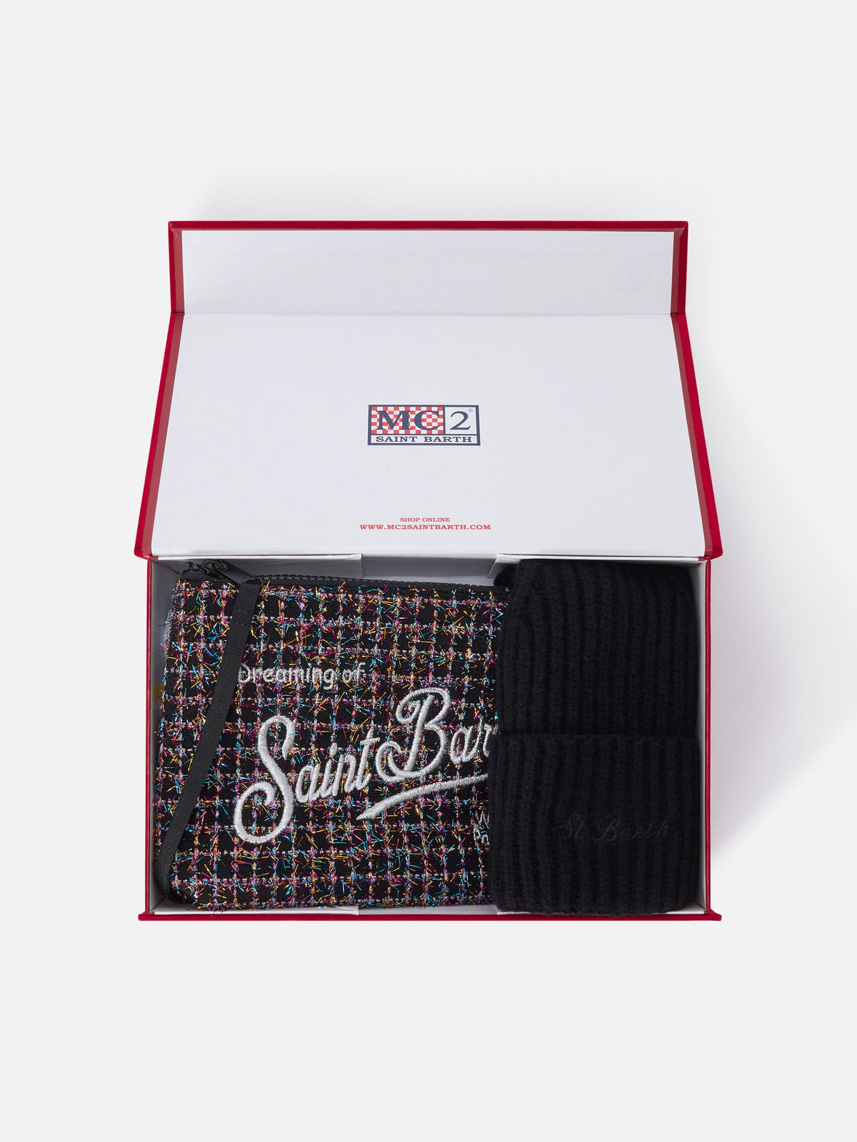 Set pochette e berretto MC2 Saint Barth — Nero